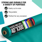 40 In. x 300 Ft. Premium Teal Table Roll